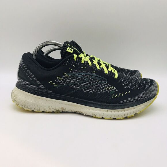 Brooks Glycerin 19 Running Shoe Mens 10D Black Green Lace Up Sneaker 1103561D050 - Picture 1 of 11